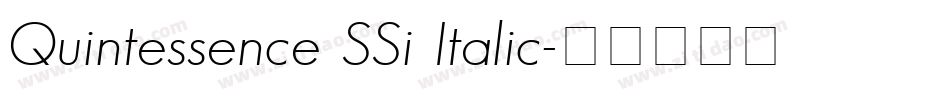 Quintessence SSi Italic字体转换